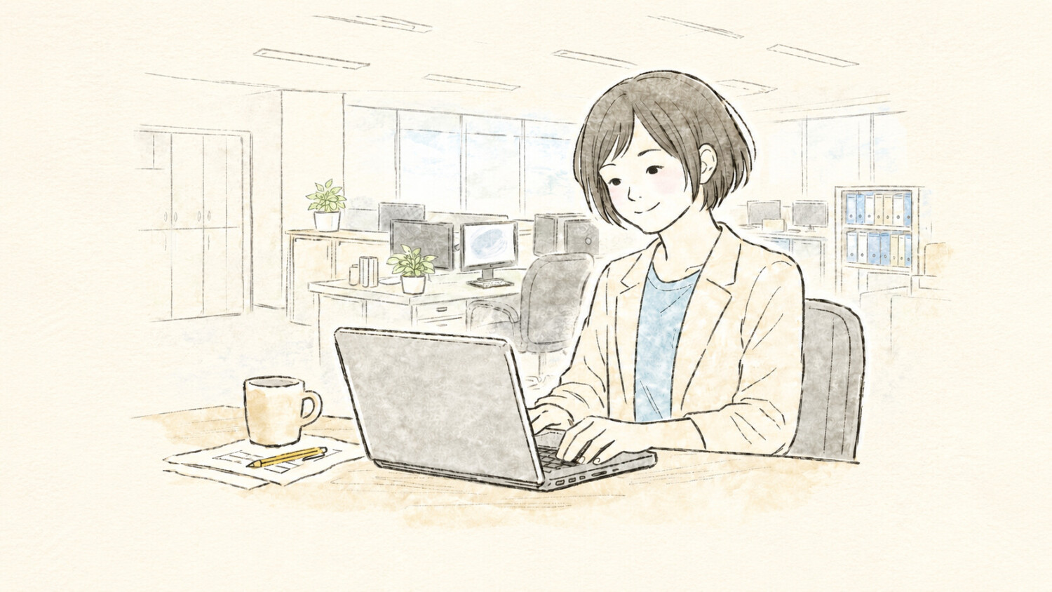 オフィスで仕事に集中することり