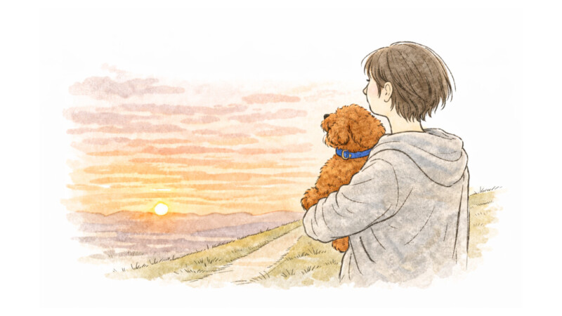 夕焼けとハルとことり