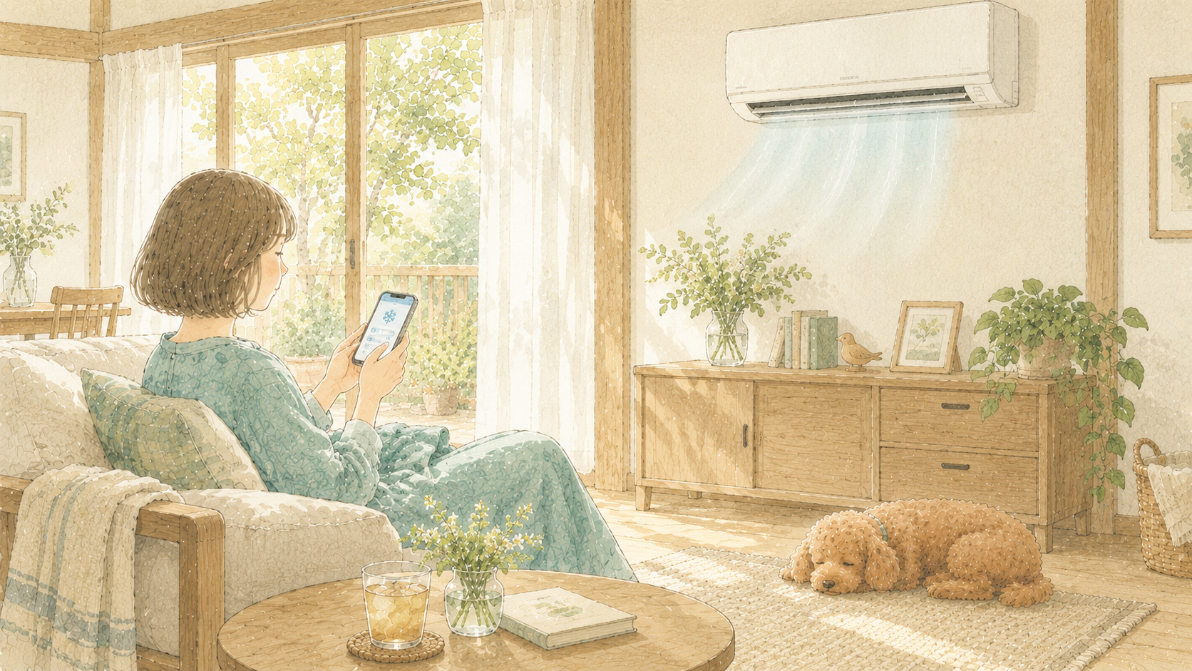 涼風とくつろぎのリビングルーム