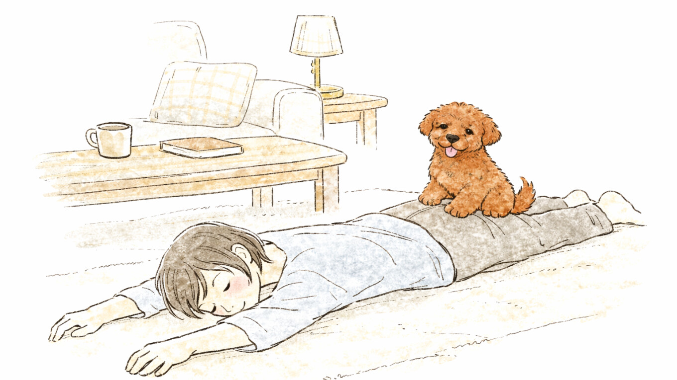 リビングのことりとハル