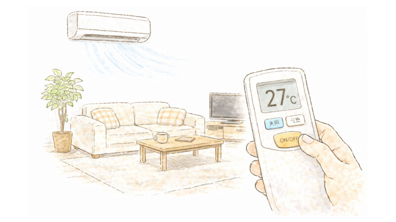 エアコンとリモコン