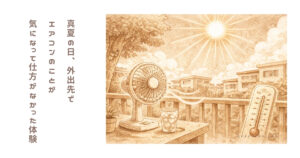 真夏の日、外出先でエアコンのことが頭から離れなかった話