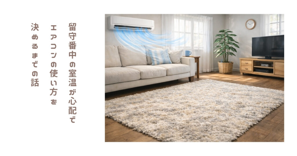 留守番中の室温が心配で私がエアコンの使い方を決めるまで