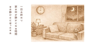 夜、家の中が静かになるとほっとする理由