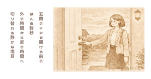 玄関のドアを開ける前のほんの数秒が好き
