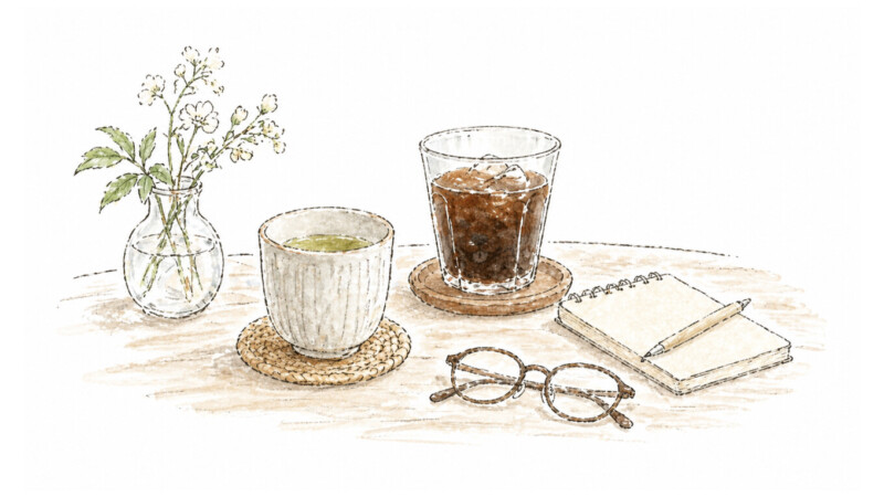 テーブルの上の小さな習慣