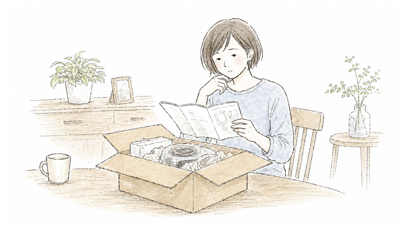 説明書を見て固まることり