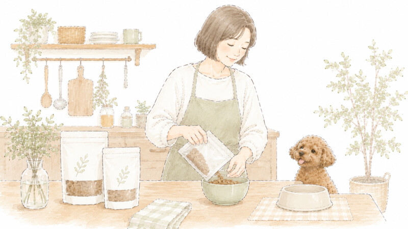 トイプードルのハルのごはんの時間