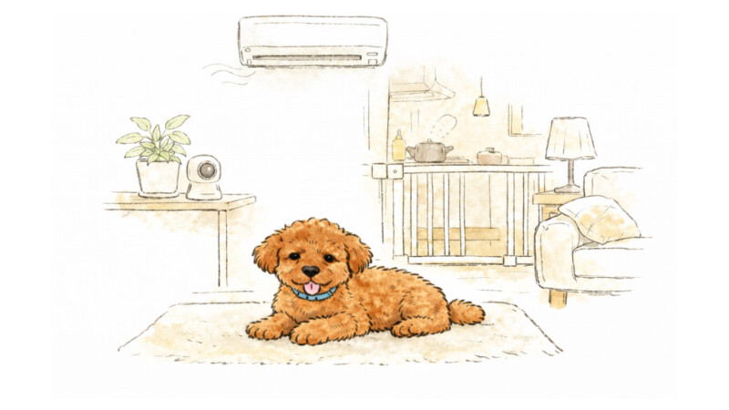 リビングでリラックスするハル