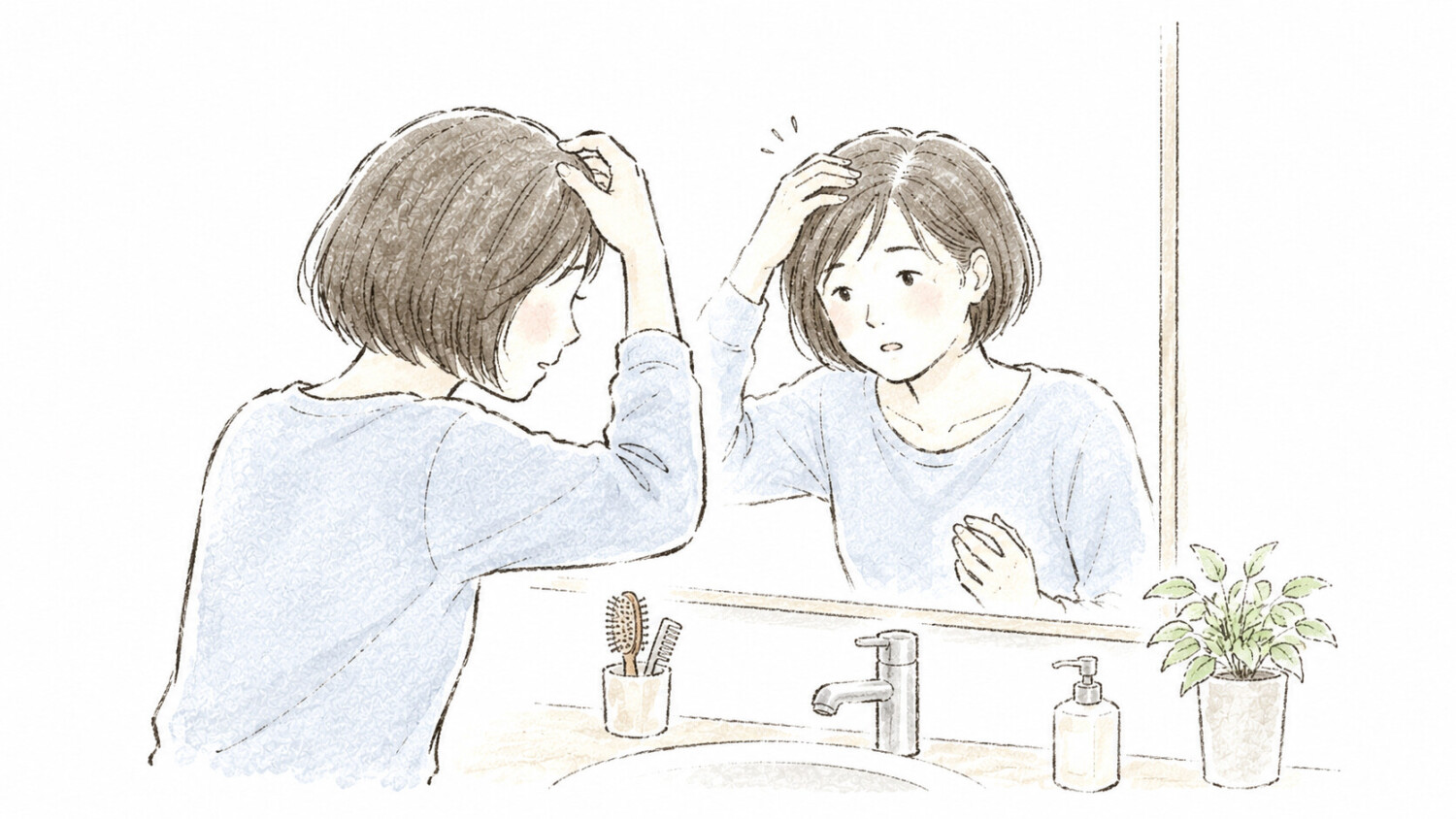 白髪を見て焦ることり
